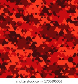 Triangle camouflage seamless pattern. Abstract modern geometric endless camo texture. Military style background for army and hunting textile print. Vector illustration.