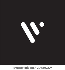 Triangle. capsules and pills. Letters W and V simple symbol logo vector