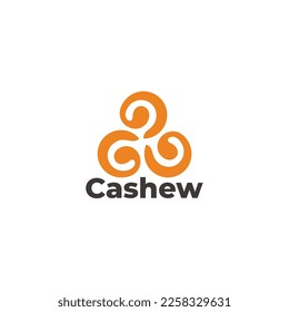 símbolo de diseño de cashew triangular vector 