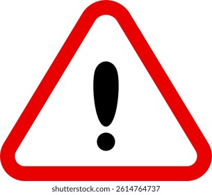 Triangle Caution Sign Red Symbol Design