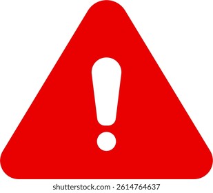 Triangle Caution Sign Symbol Red and White
