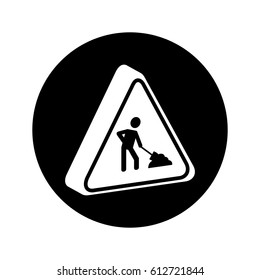 triangle caution signal icon