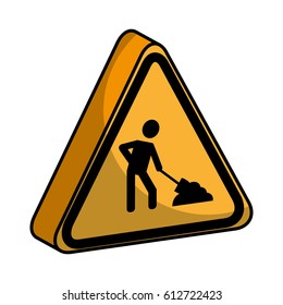 triangle caution signal icon