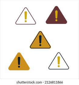 Triangle Caution and Warning Icon stock illustration. The icon is associated with the danger sign.