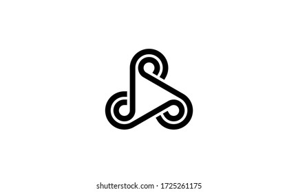 Verbindung mit Dreieck- und Kreisform-Logo-Design
