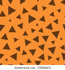 Triangle chaotic seamless pattern. Fashion graphic background design. Modern stylish abstract color texture. Template for prints, textiles, wrapping, wallpaper, website etc. Stock VECTOR illustration