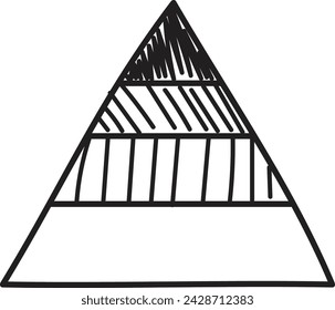 Triangle Chart Doodle Vector Illustration