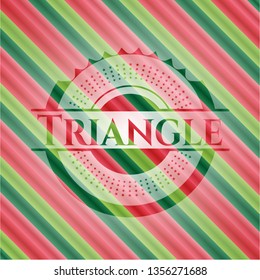 Triangle christmas badge background.
