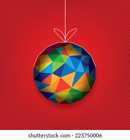 Triangle Christmas ball background