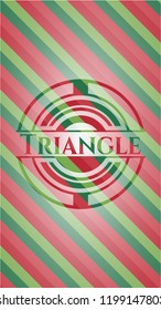Triangle christmas emblem.