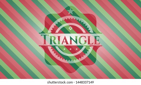 Triangle christmas style badge. Vector Illustration. Detailed.