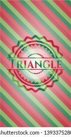 Triangle christmas style emblem. Vector Illustration. Detailed.