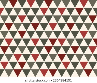 triangle christmas surface pattern design vector. triangle colorful on background. triangle patterns for wrapping paper, packaging, scrapbooking, fabrics and other decorative.