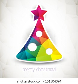 Triangle Christmas tree vector background