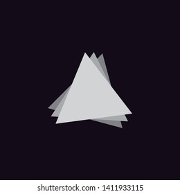 triangle circle 3d motion logo vector