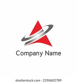 Triangle circle abstract business logo vector image