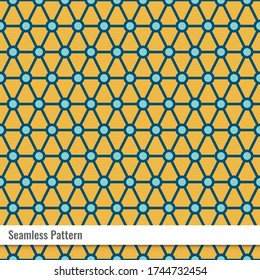 triangle with circle abstract geometric seamless pattern illustration design