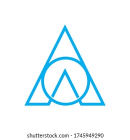 Diseño del logotipo del vector de la empresa Triangle Circle Business Company