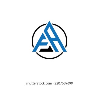 Triangle Circle FA And FPA Letter Logo Concept Vector Graphic Design Template.