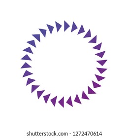 triangle circle frame , round design vector illustration isolated on white background. clean design.