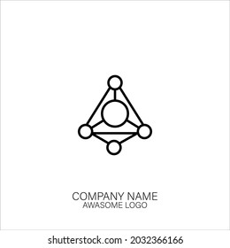 Dreieckskreis-Logo-Design
