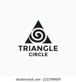 Triangle circle logo vector image