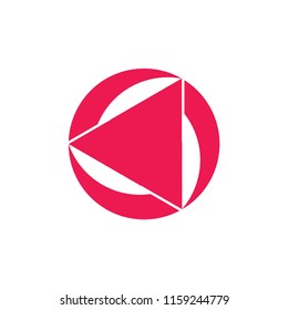 triangle circle rotation logo vector