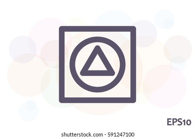 triangle, circle, square, icon, vector illustration