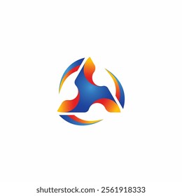 Triangle and circle symbol, Desain template vector	