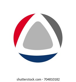 triangle and circle vector logo