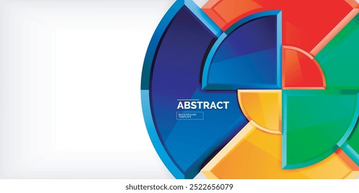 Plano de fundo de círculos triangulares. Ilustração vetorial para papel de parede, banner, plano de fundo, cartão, ilustração de livro, página inicial