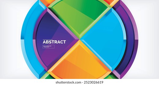 Triangle circles background. Vector Illustration For Wallpaper, Banner, Background, Card, Book Illustration, landing page