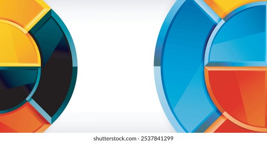 Triangle circles background. Vector Illustration For Wallpaper, Banner, Background, Card, Book Illustration, landing page
