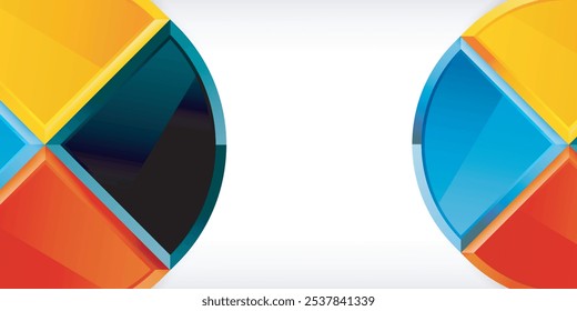 Plano de fundo de círculos triangulares. Ilustração vetorial para papel de parede, banner, plano de fundo, cartão, ilustração de livro, página inicial