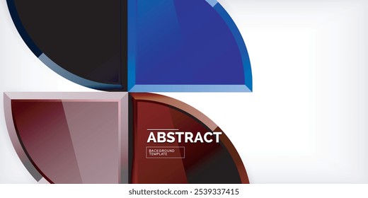 Plano de fundo de círculos triangulares. Ilustração vetorial para papel de parede, banner, plano de fundo, cartão, ilustração de livro, página inicial