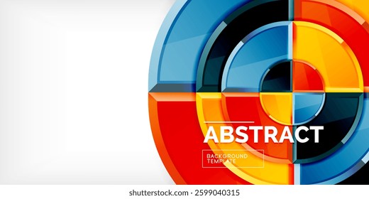 Triangle circles background. Vector Illustration For Wallpaper, Banner, Background, Card, Book Illustration, landing page