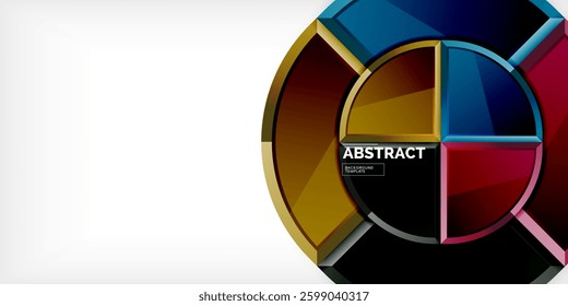 Triangle circles background. Vector Illustration For Wallpaper, Banner, Background, Card, Book Illustration, landing page
