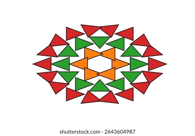 triângulo circular padrão abstrato ilustração para vários projetos 