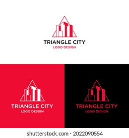 TRIANGLE CITY LOGO OR LETTER 'A' 
 BUILDING LOGO DESIGN