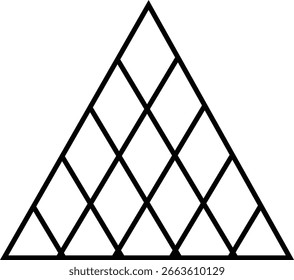 Diseño del arte del Clip del triángulo en el fondo aislado transparente blanco llano para la tarjeta, camisa, sudadera con capucha, sudadera, ropa, etiqueta, taza, icono, cartel o insignia