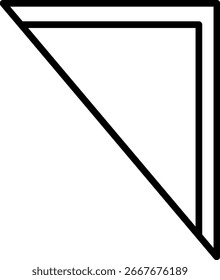 Diseño del arte del Clip del triángulo en el fondo aislado transparente blanco llano para la tarjeta, camisa, sudadera con capucha, sudadera, ropa, etiqueta, taza, icono, cartel o insignia