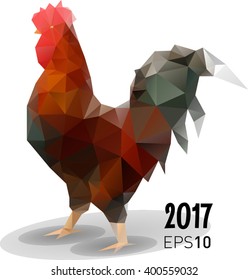Triangle cock 2017 year.