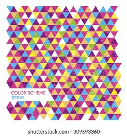 Triangle color abstract concept background