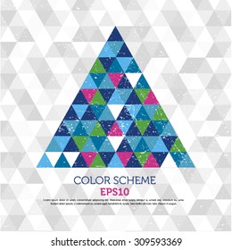 Triangle color abstract concept background