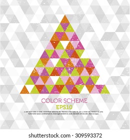 Triangle color abstract concept background