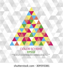 Triangle color abstract concept background
