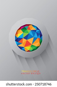 Triangle color abstract vector design