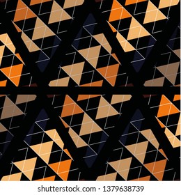 triangle color geometric pattern scarf