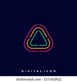 Triangle Color Illustration Vector Template. Suitable for Creative Industry, Multimedia, entertainment, Educations, Shop, and any related business