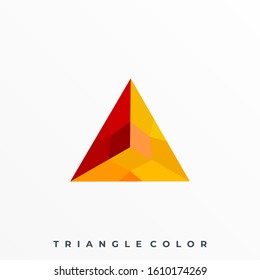 Triangle Color Illustration Vector Template. Suitable for Creative Industry, Multimedia, entertainment, Educations, Shop, and any related business